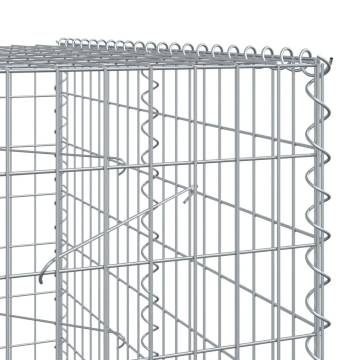  Gabion Basket with Cover 850x100x200 cm Galvanised Iron