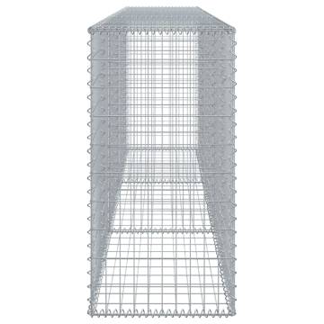  Gabion Basket with Cover 300x50x100 cm Galvanised Iron