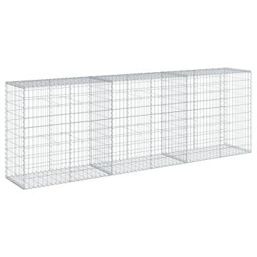  Gabion Basket with Cover 300x50x100 cm Galvanised Iron