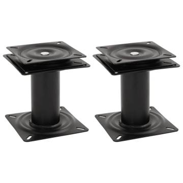  2 pcs Boat Seat Pedestals with 360° Seat Swivel Steel