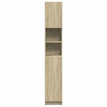  Bathroom Cabinet Sonoma Oak 32x25.5x190 cm Engineered Wood