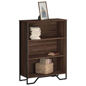  Bookcase Brown Oak 80x31x106 cm Engineered Wood