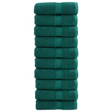  Premium Soap Towels SOLUND 10 pcs Green 30x30 cm 600 gsm