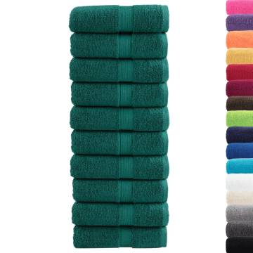  Premium Soap Towels SOLUND 10 pcs Green 30x30 cm 600 gsm