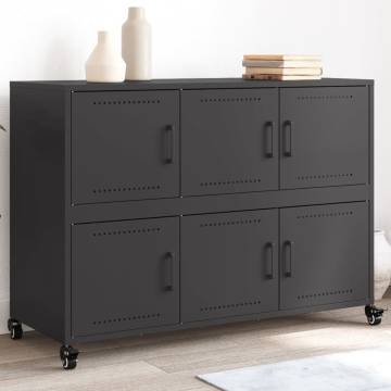  Sideboard Black 100.5x39x72 cm Cold-rolled Steel