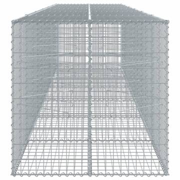  Gabion Basket with Cover 600x100x100 cm Galvanised Iron