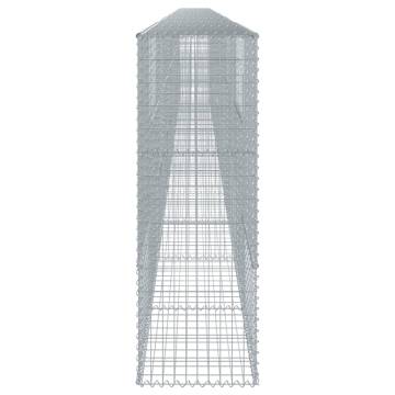  Gabion Basket with Cover 1200x50x150 cm Galvanised Iron