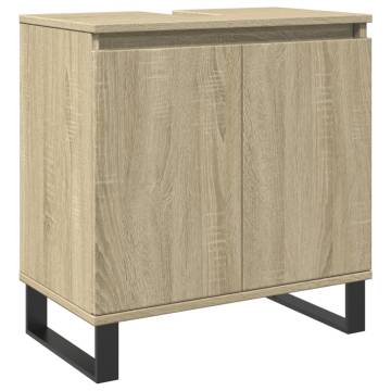  Bathroom Cabinet Sonoma Oak 58x33x60 cm Engineered Wood