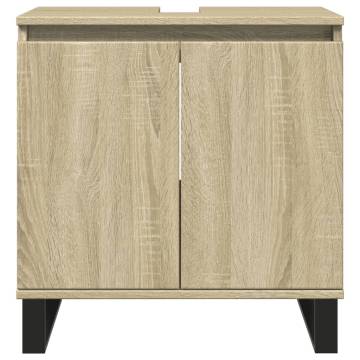  Bathroom Cabinet Sonoma Oak 58x33x60 cm Engineered Wood