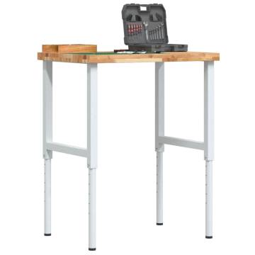  Workbench 80x60x(73-99.5) cm Solid Wood Acacia Rectangular