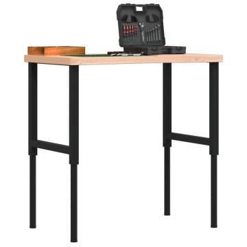  Workbench 100x(55-60)x(73-99.5) cm Solid Wood Beech