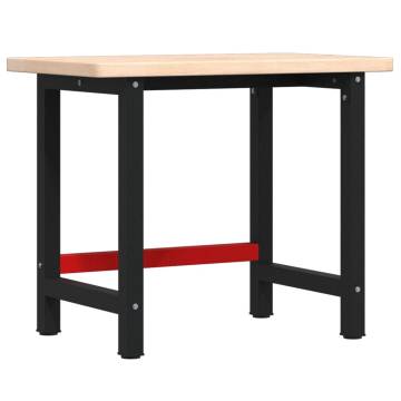  Workbench 100x60x83 cm Solid Wood Oak Rectangular