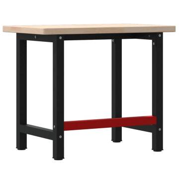  Workbench 100x60x83 cm Solid Wood Oak Rectangular