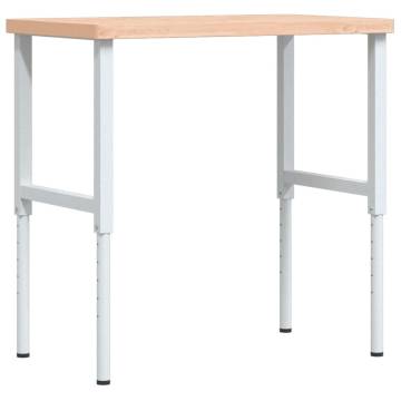  Workbench 100x60x(73-99.5) cm Solid Wood Beech Rectangular