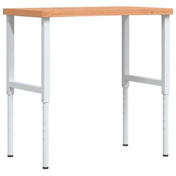  Workbench 100x(55-60)x(73-99.5) cm Solid Wood Beech