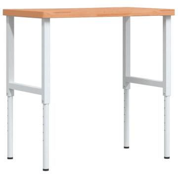  Workbench 100x(55-60)x(73-99.5) cm Solid Wood Beech