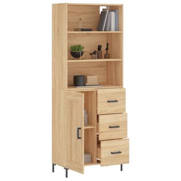 Highboard Sonoma Oak 69.5x34x180 cm Engineered Wood