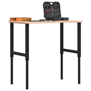  Workbench 100x(55-60)x(71.5-98) cm Solid Wood Beech