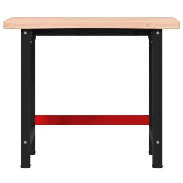  Workbench 100x(55-60)x83 cm Solid Wood Beech