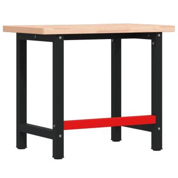  Workbench 100x(55-60)x83 cm Solid Wood Beech