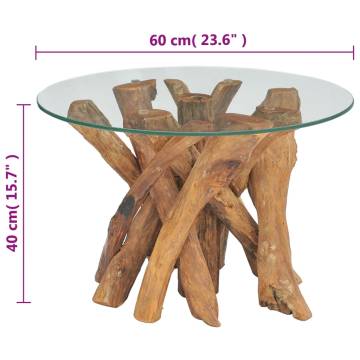  Coffee Table Solid Teak Driftwood 60 cm