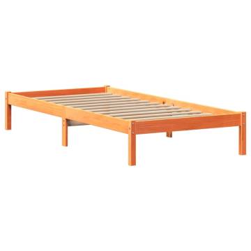  Bed Frame with Drawers Wax Brown 100x200 cm Solid Wood Pine