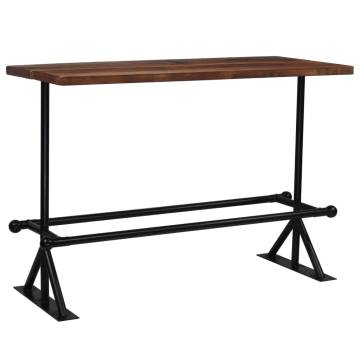 Bar Table Solid Reclaimed Wood Dark Brown 150x70x107 cm