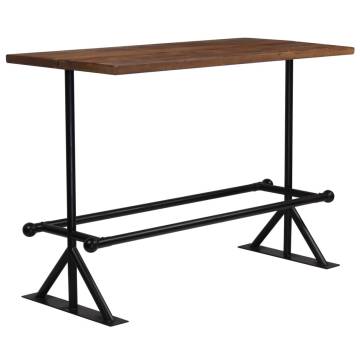 Bar Table Solid Reclaimed Wood Dark Brown 150x70x107 cm