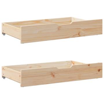  Bed Frame with Drawers 120x200 cm Solid Wood Pine