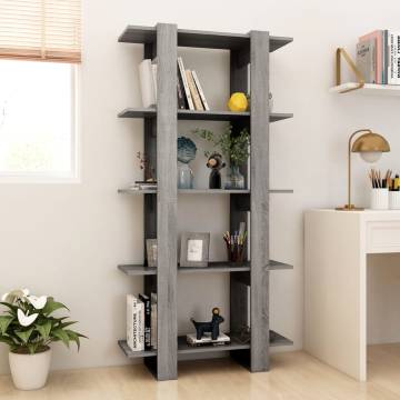 Book Cabinet/Room Divider Grey Sonoma 80x30x160 cm Engineered Wood