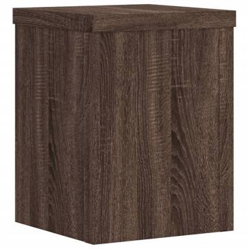  Plant Stands 2 pcs Brown Oak 15x15x20 cm Engineered Wood