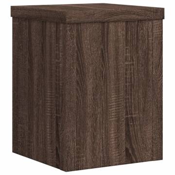  Plant Stands 2 pcs Brown Oak 15x15x20 cm Engineered Wood