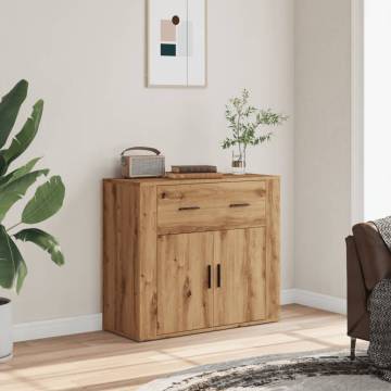  Sideboard Artisian Oak 80x33x70 cm Engineered Wood