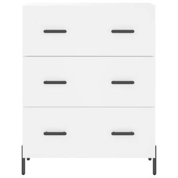 Highboard White 69.5x34x180 cm Engineered Wood