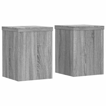  Plant Stands 2 pcs Grey Sonoma 15x15x20 cm Engineered Wood