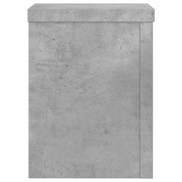  Plant Stands 2 pcs Concrete Grey 15x15x20 cm Engineered Wood