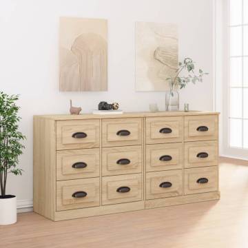  Sideboards 2 pcs Sonoma Oak Engineered Wood