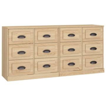  Sideboards 2 pcs Sonoma Oak Engineered Wood