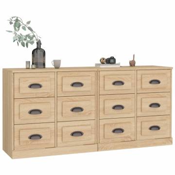  Sideboards 2 pcs Sonoma Oak Engineered Wood