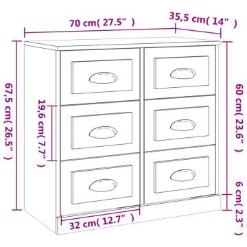  Sideboards 2 pcs Sonoma Oak Engineered Wood