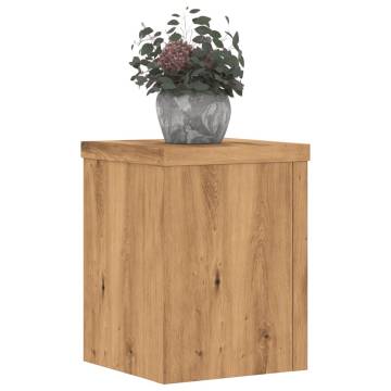  Plant Stands 2 pcs Artisian Oak 15x15x20 cm Engineered Wood