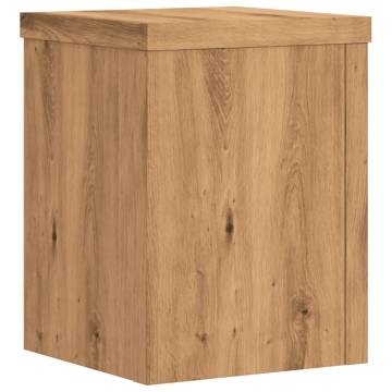  Plant Stands 2 pcs Artisian Oak 15x15x20 cm Engineered Wood