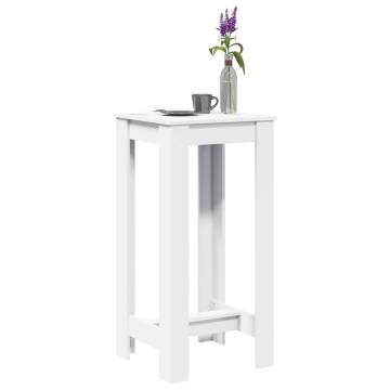  Bar Table White 51x50x103.5 cm Engineered Wood