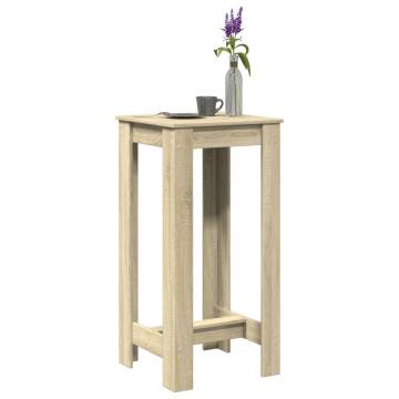  Bar Table Sonoma Oak 51x50x103.5 cm Engineered Wood