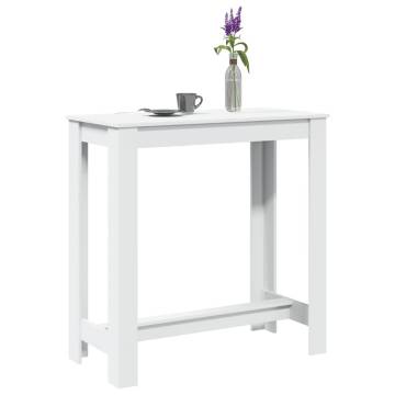  Bar Table White 102x50x103.5 cm Engineered Wood