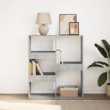  Book CabinetRoom Divider Concrete Grey 100x33x115 cm