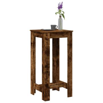  Bar Table Smoked Oak 51x50x103.5 cm Engineered Wood