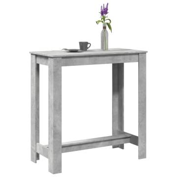  Bar Table Concrete Grey 102x50x103.5 cm Engineered Wood