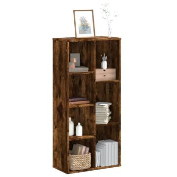  Bookcase Smoked Oak 50x25x105 cm Engineered Wood