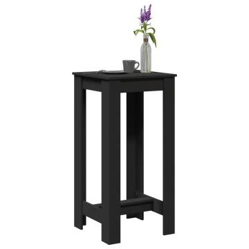  Bar Table Black 51x50x103.5 cm Engineered Wood